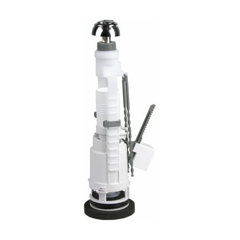 Siamp – Mécanisme de chasse d'eau double volume poussoir – Bouton chromé autoréglable – Ajustable de 180 à 240mm – Bonde ABS 2,75L/s