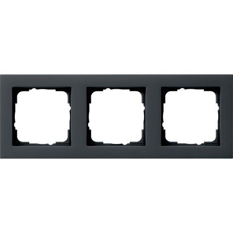 Gira Marco embellecedor 3f Gira E2 Negro m [021309], 0213 09