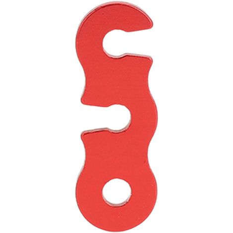 Lot de 10 butées de corde de tente en alliage d'aluminium, ajusteuses, 3 trous, boucle anti-vent, taille S, rouge (1/5)