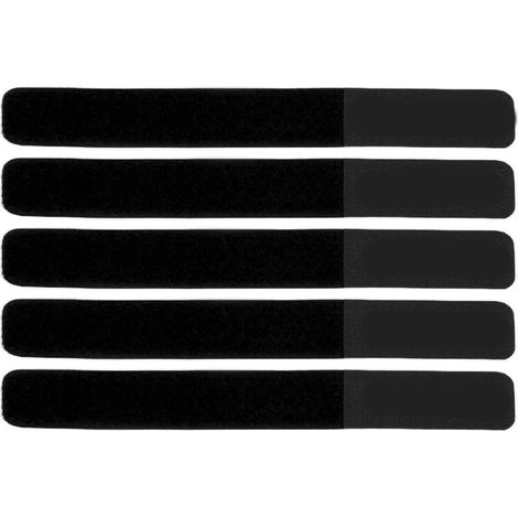 Sangle de fixation pour vélo DUUTI 5 pièces, bande de serrage réglable réutilisable pour rangement et arrimage, noir (1/5)