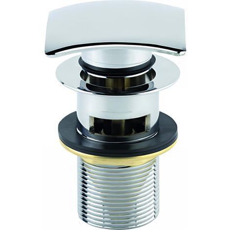 Bonde lavabo laiton chromé, digiclic, H. 80mm, avec lanterne, serrage 30 à 55mm (1/3)