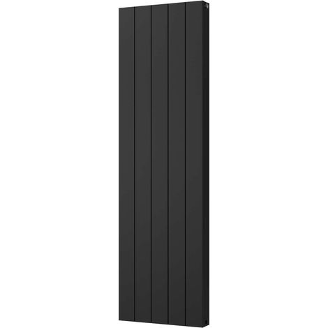 Thetford - Black Vertical Radiator Double Panel H1600mm x W466mm Smooth