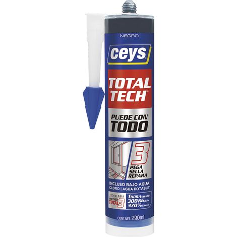 Adesivo sigillante Ceys silicone nero 290 ml confezione 1