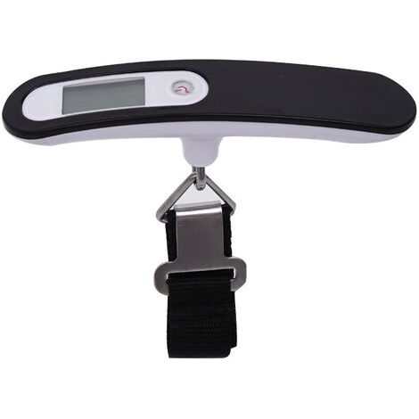 MINKUROW Hakenwaage Elektronische Gepäckwaage Tragbare digitale Gepäckwaage Max 50kg/110lb (Schwarz) (1/5)