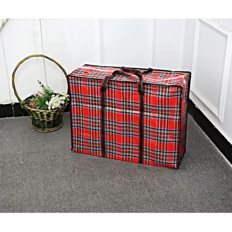4 Pièces Sac de déménagement Oxford Cloth Strong Storage Laundry Shopping Bags -Réutilisable Store Zipper Bag 65 x 40 x 22 cm, (1/4)