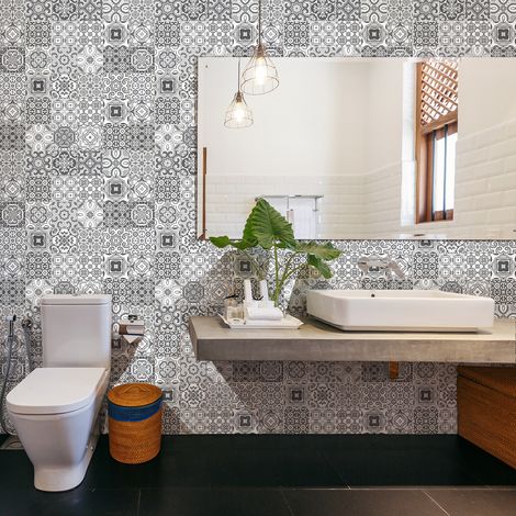 Sticker Mural Carrelage adhésif Cuisine Salle de Bain - 60 STICKERS CARRELAGES AZULEJOS LOLITINIA - 60stickers10x10cm (1/5)