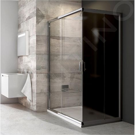 Ravak Blix - Porte de douche BLRV2K 110 cm, aluminium brillant/verre transparent 1XVD0C00Z1 (1/5)