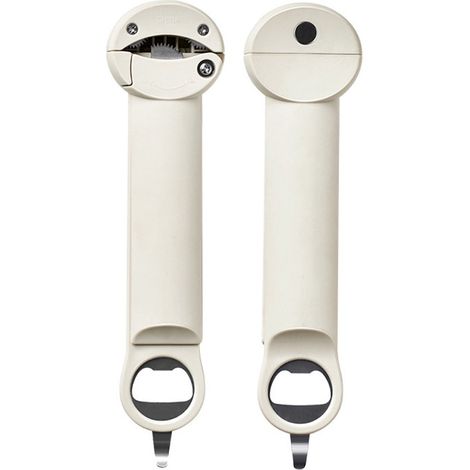 Tire-bouchon - Ouvre-bouteille - Ouvre-bouteille télescopique en acier inoxydable - Accessoire ouvre-boîte magnétique - Ouvre-bouteille de cuisine - Blanc cassé (1/5)
