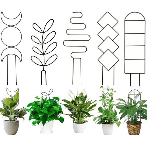 GDHZS- treillis pour plantes grimpantes – Supports pour plantes d'intérieur – Fil de fer – Petit treillis avec feuillage grimpant – Décoration (1/5)