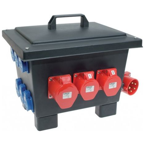 FP – Coffret électrique 3xCEE 400V 16A et 32A – 3 prises 230V avec terre – Boîtier en plastique robuste – Pour chantiers humides - 3xSchutzko
