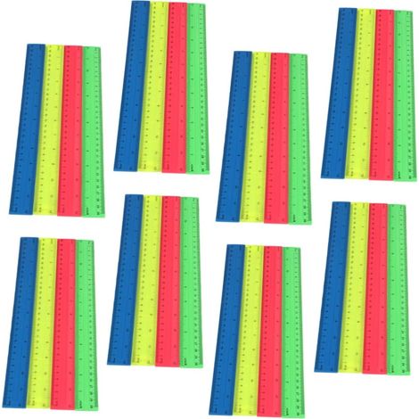 Règles en plastique à surface lisse pour enfants, double graduation (1/5)