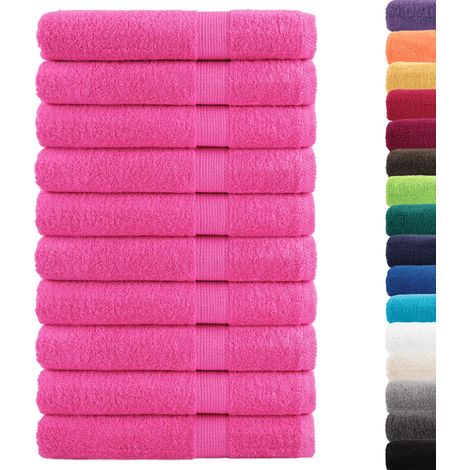 vidaXL Toallas premium SOLUND 10 unidades rosa 100x200 cm 600 gsm (1/2)