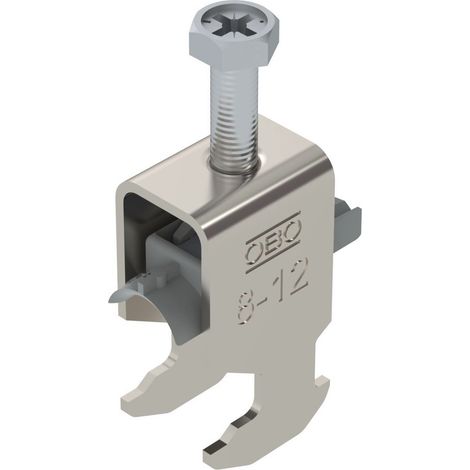 OBO Bettermann Abrazadera de estribo 2056 08-12mm Acero inoxidable, resistente al óxido A2 1.4301 brillante, postratado, 1186302