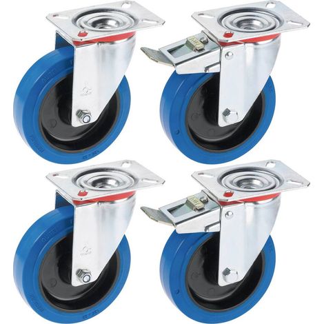 dörner + helmer 450677 Ruota girevole Diametro ruota: 125 mm Capacità di carico (max.): 200 kg 4 pz.