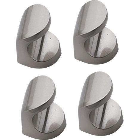 de 4 poign es de porte minimalistes en nickel mat avec trou (1/5)