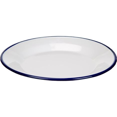 Assiette Plate Acier Blanc 24 cm (1/4)