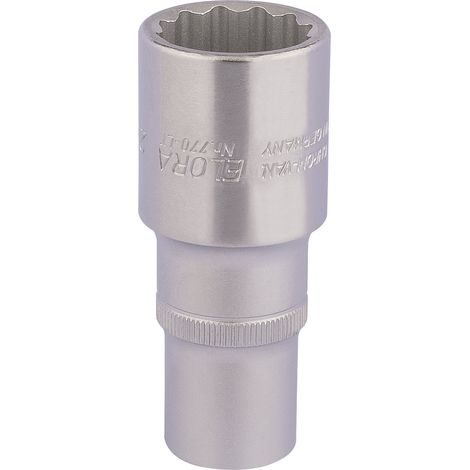 Draper 24mm Bi-Hex Deep Socket for 1/2" Drive – Metric Square Drive Deep Hexagon Socket, Model 11937 (1/5)