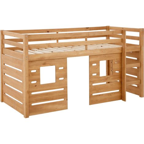 AlpiLit cabane surelevé enfant 90x200 cm en pin (1/5)