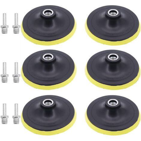6er-Pack Schleifteller 150mm Schleifscheiben Schleifteller mit M14 Gewinde Klettverschluss Stützteller Schleifpolierplatte für Bohrmaschine Winkelschleifer (1/5)