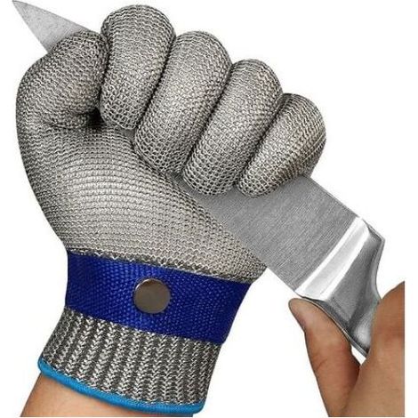 Gants en fer et métal - Taille S - Gants en fil d'acier pur 22,5 mm (Emballage individuel) (1/5)