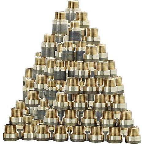 Pack rallonges de robinetterie 100 pièces, DN 15 (1/2"), bronze (1/2)