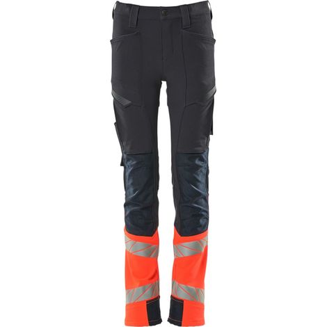 Mascot Hose für Kinder Gr. 116 schwarzblau/hi-vis rot