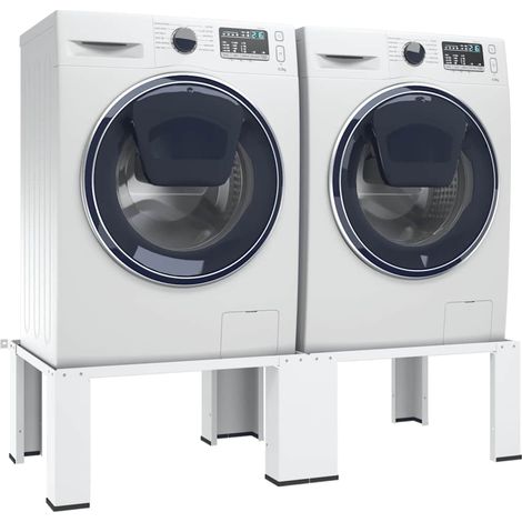 Socle double pour lave-linge et sèche-linge Blanc (1/5)