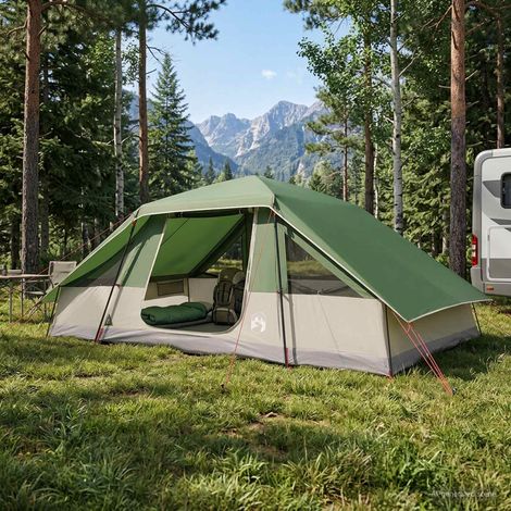 Tienda Familiar con cubierta impermeable Verde 10 personas
