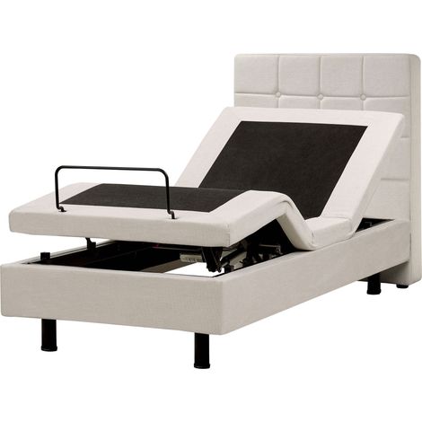 Adjustable Bed Fabric DUKE 80 x 200 cm (EU Small Single) Light Beige (1/5)