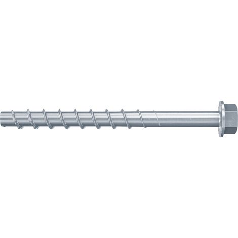 Fischer Betonschraube FBS 5 US Schraube mit Unterlegscheibe, Sechskantkopf, Stahl, verzinkt-blau, 5x40mm - 100 Stück (1/5)