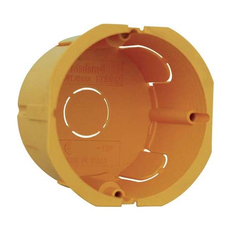 SCATOLA TONDA INCASSO MARLANVIL - PP GIALLO MM 65- 30 pezzi