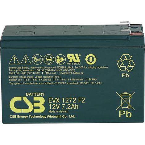 csb EVX 1272 Batteria VRLA 12 Volt 7,2 Ah