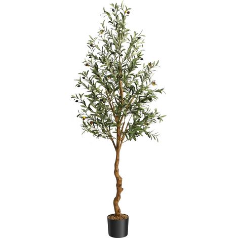 Olivier artificiel 183×cm grande plante décorative interieur exterieur maison bureau balcon sans entretien.