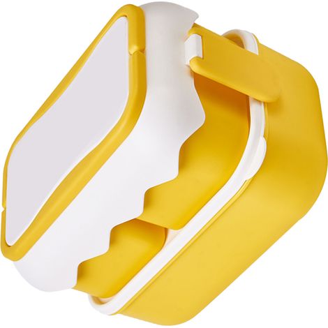 Boîte à lunch à 2 compartiments en plastique, portable et isotherme, étanche, idéale pour les étudiants et les travailleurs (format banane). (1/5)