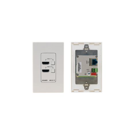 Kramer WP-211T Conmutador automático de Placa de Pared HDMI 4K60 4:2:0 HDCP 2.2 y Receptor PoE a través de HDBaseT