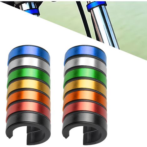 Decorative loop for motorcycle front shock absorber, shock absorber ring, decorative parts for front fork, universal anti-scratch accessories (black), a flagship product (1/5)