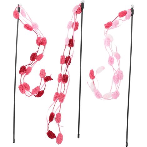 3-Piece Colorful Interactive Cat Wands Toys for Kittens and Cats - Indoor Enrichment (1/5)