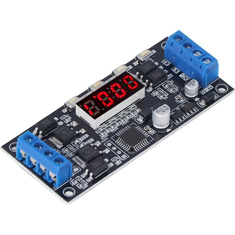 Module Minuterie 2 Canaux Noir Multifonction Interrupteur Temporisé Réglable Retard DC7-30V (1/5)