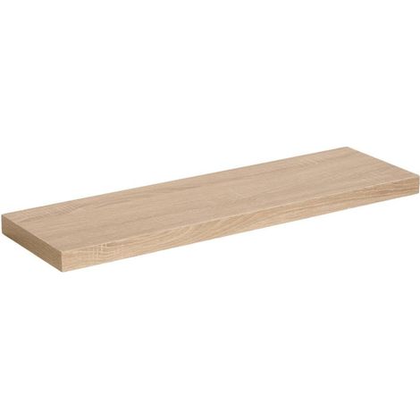 Étagère Murale Fixy Effet Bois Naturel - 80 x 23,5 cm, Fixation Invisible, Supporte 15 kg - pour Salon, Chambre, Bureau (1/5)