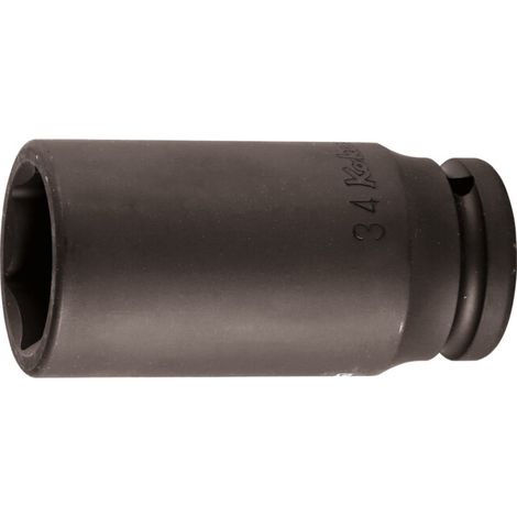 KO-KEN Douille IMPACT 6 pans, 3/4 pouce mince, longue, Ouverture: 27 mm