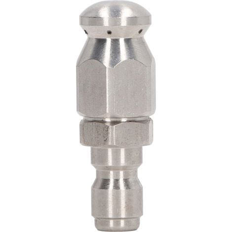 Buse pour Nettoyeur Haute Pression 5000PSI Acier Inox, Connexion Rapide 1/4 NPT, Tête Ronde 1 Avant 6 Arrière (1/5)
