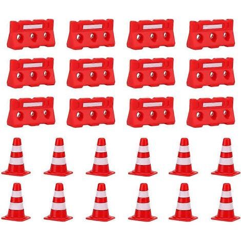 Ensemble de jeu de 24 mini cônes de signalisation routière - Panneaux de signalisation - Jouets-3.5x2cm-Assorted Color (1/4)