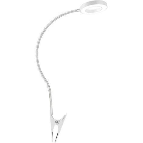 Lampe de croissance à spectre complet avec col de cygne à 360°, haute luminosité, intensité variable, lampe de croissance LED à pince pour fleurs, blanc C, blanc CMGF, blanc C (1/4)