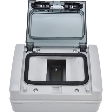 IP65 wasserdichter 4-Modul-DIN-Schienenverteilerkasten, transparenter Anschlusskasten mit Schutzvorrichtung, wandmontiertes Elektrogehäuse für den Innen- und Außenbereich (1/5)