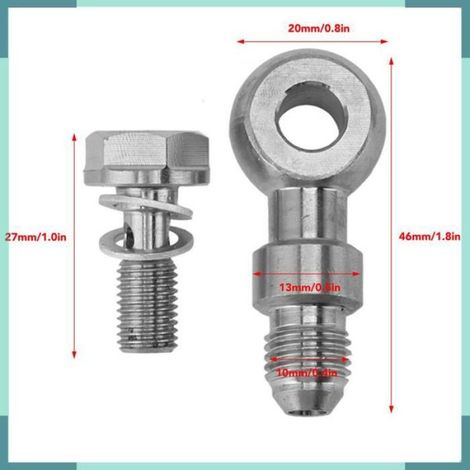 Brems-Banjoschraubensatz √M8 x 1 mm Turbo-Banjoschraubensatz für Rohrverschraubungen, Banjoschrauben für Motorrad-Antriebswerkzeuge (1/5)