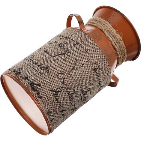 1pièce Seau Fer Vintage avec Poignée Pot De Fleurs Décoratif pour Salon Et Jardin pour Arrangement Floral Et Rangement Objets Design Artistique Et Accessoire De Décoration (1/5)