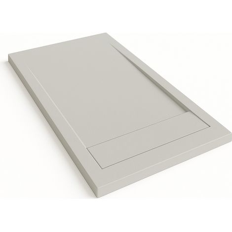 Duschwanne Bidai mit Rahmen Farbe Lichtgrau RAL 7035 70x140cm Abdeckung Lichtgrau