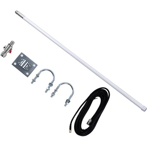 Antenne LoRa fibre de verre extérieure omnidirectionnelle, fixation murale étanche, kit parafoudre, 868MHz, résistante aux intempéries (1/5)
