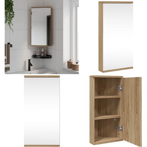 vidaXL Eck-Spiegelschrank Eichen-Optik 30x24x60 cm (1/5)