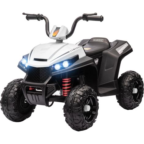 Quad eléctrico para niños Quad infantil de 12 V con suspensión en las 4 ruedas, reproductor de música MP3, vehículo infantil con faro, marcha adelante y atrás, para niños de 3 a 5 años, 5 km/h, metal,